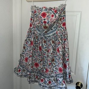 Strapless Floral dress